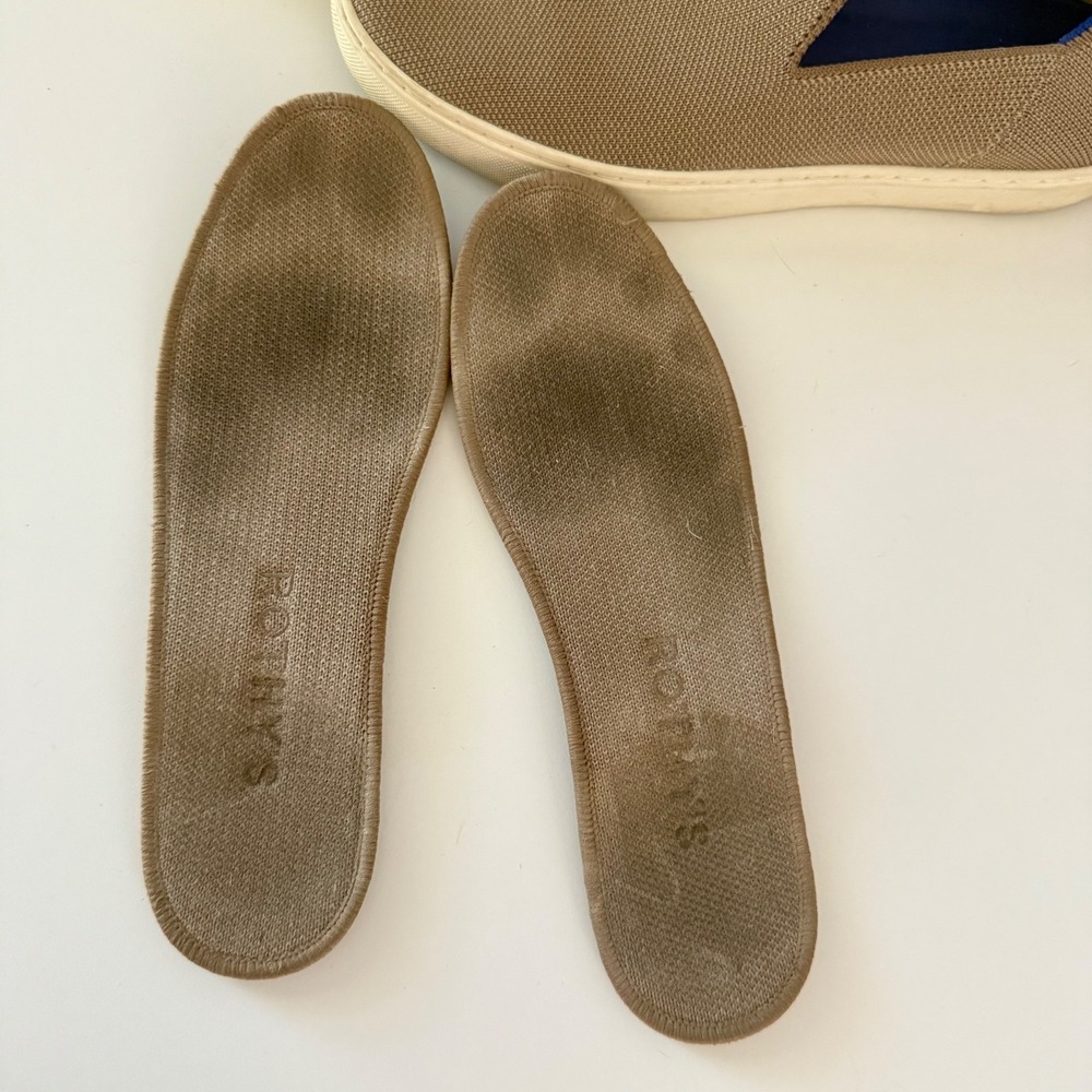 Rothy's Latte Tan The Original Slip On Knit Sneakers - 8 - Picture 3 of 4